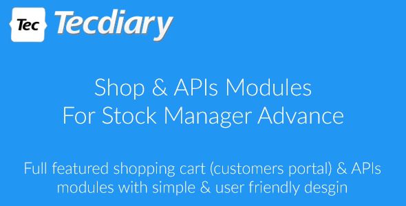 Shop (Shopping Cart) & APIs Modules for Stock Manager Advance 4.0.0-beta.1