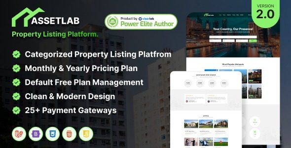 AssetLab v2.0 – Property Listing Platform | Property Buy Sell | Property Rent [Activated]