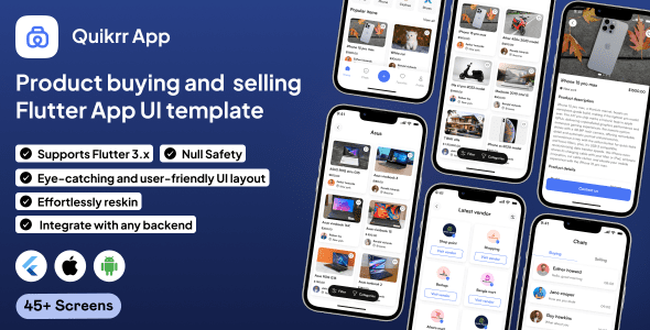 Quikrr UI template源码下载