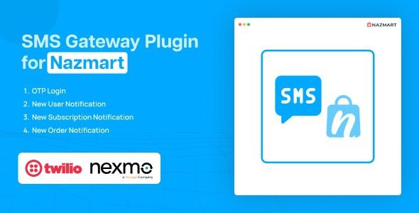 SMS Gateway Plugin (v1.0) Nazmart Multi-Tenancy eCommerce Platform (SAAS)