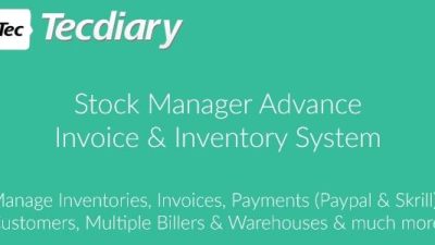 Stock Manager Advance with All Modules By Tecdiary v3.5.5 (Not Activated)