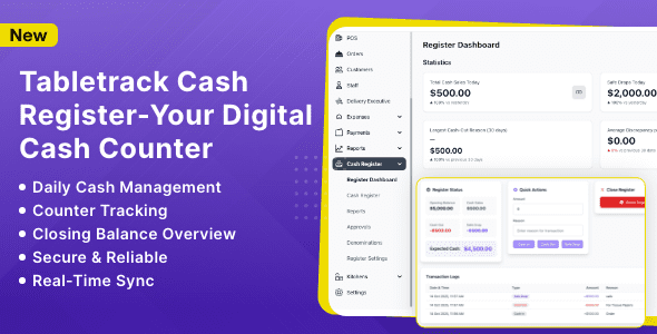 Cash Register Module for Tabletrack源码下载