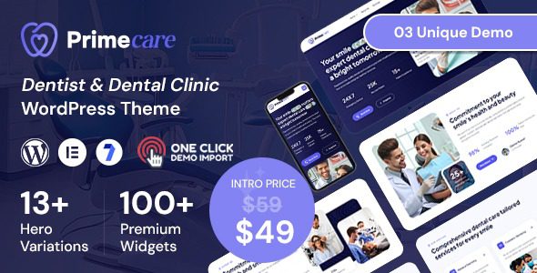 Primecare (v1.0.3) Dentist & Dental Clinic WordPress Theme