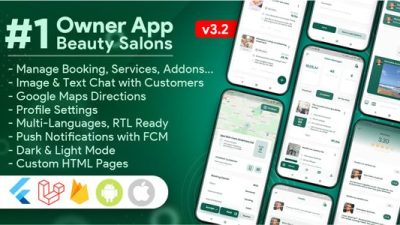 Owner App for Beauty Salons, Spa, Massage, Barber Appointment System源码下载