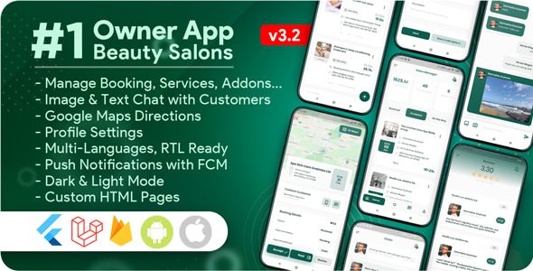 Owner App for Beauty Salons, Spa, Massage, Barber Appointment System源码下载