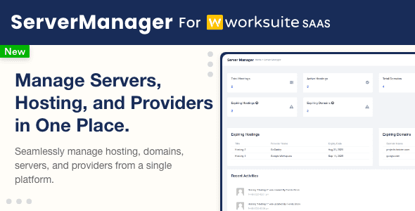 Server Manager Module for Worksuite SAAS源码下载