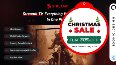 Streamit - OTT Streaming Flutter TV App (Add-on) 源码下载