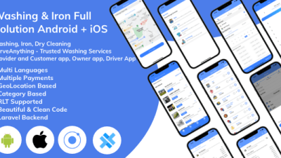 Clothes washing and laundry multi-vendor full app源码下载