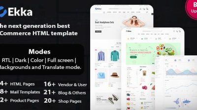 Ekka (v3.8) Ecommerce HTML Template + Admin Dashboard