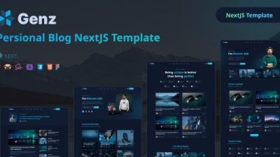 Genz (v5.0) Creative Personal Blog Portfolio NextJS Template