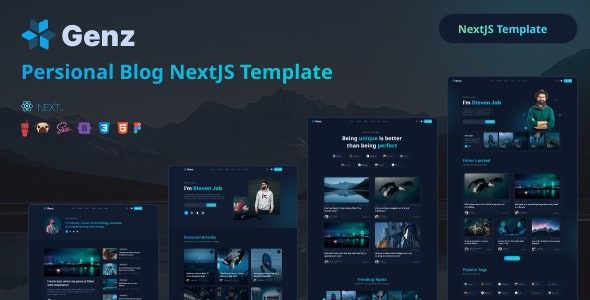 Genz (v5.0) Creative Personal Blog Portfolio NextJS Template