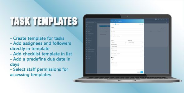 Task Templates for Perfex CRM源码下载