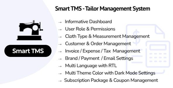 Smart TMS SaaS v1.1 Tailor Management System