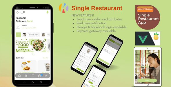 Karenderia Single Restaurant App Food Ordering with Restaurant Panel源码下载