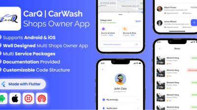 Shop Owner App for CarQ Car Wash Marketplace SAAS Flutter App源码下载