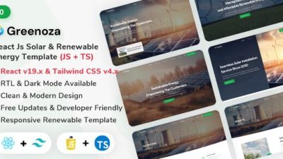 Greenoza - React Js Solar & Renewable Energy Template - Nulled PHP Scripts
