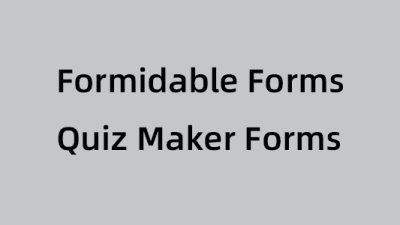 Formidable Forms Quiz Maker Forms插件下载