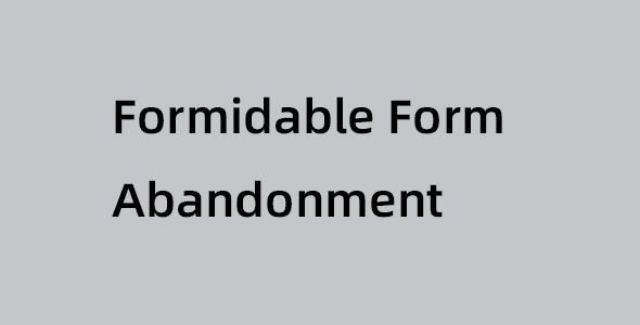 Formidable Form Abandonment拓展插件下载