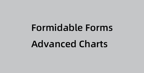 Formidable Forms Advanced Charts插件下载